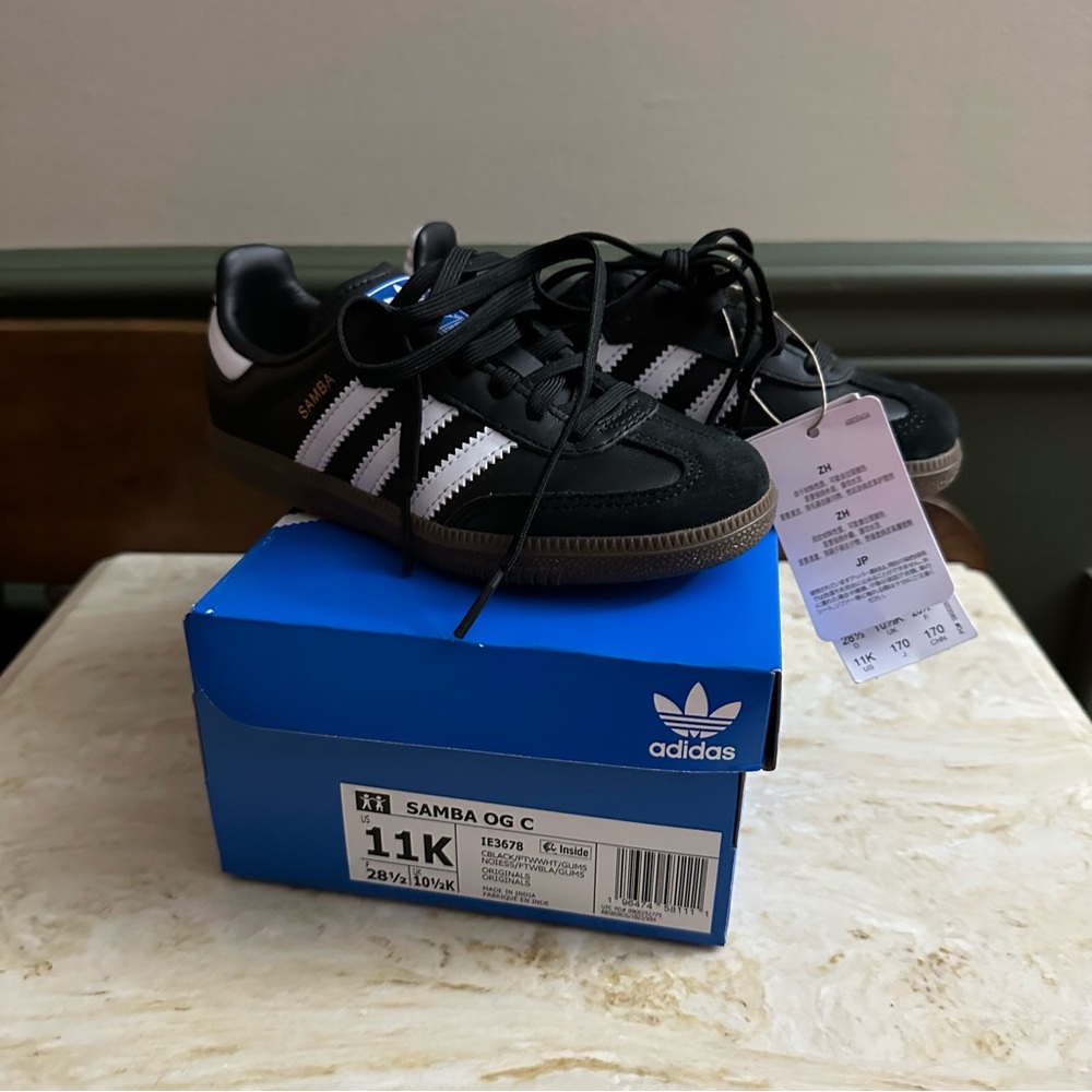 Adidas Samba OG Kids Black White Sneakers - NWT - Picture 13 of 13